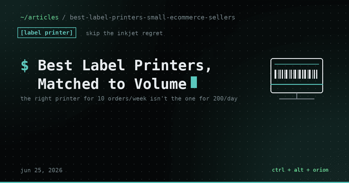 Best Label Printers for Small E-Commerce Sellers — Matched to Your Volume, Not the Hype — label printer