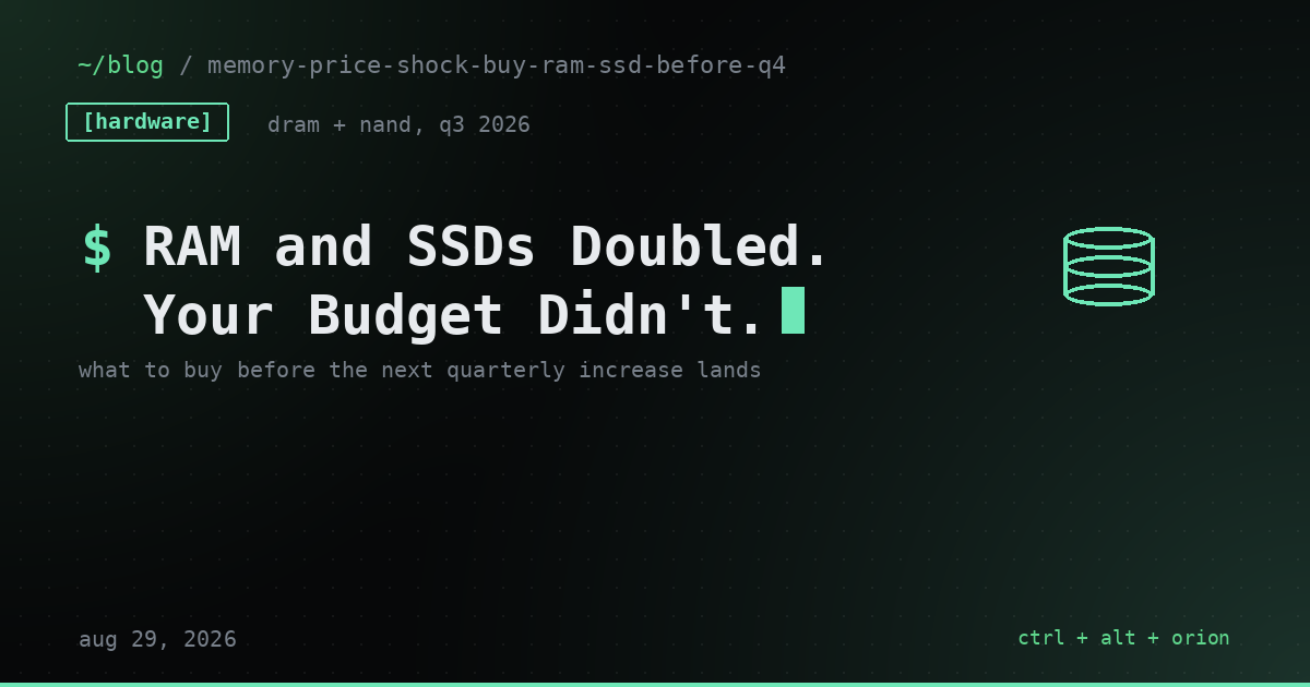 RAM and SSDs Doubled and Nobody Told Your 2027 Budget: What a Small Shop Should Buy Before Q4