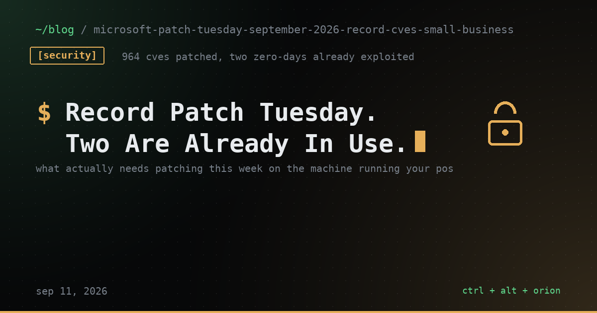 Microsoft Just Shipped 964 Patches in One Day. Two of Them Are Already Being Used Against Machines Like Yours.