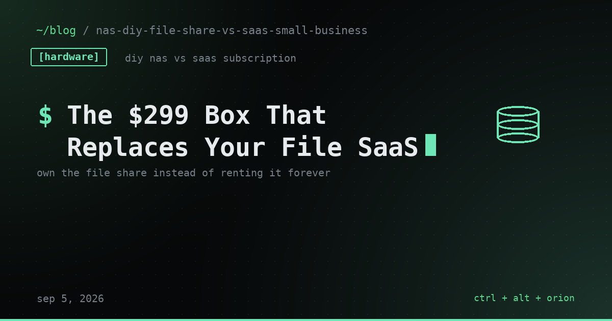 The $299 Box That Replaces the File-Sharing SaaS Subscription You've Been Paying For Since 2022