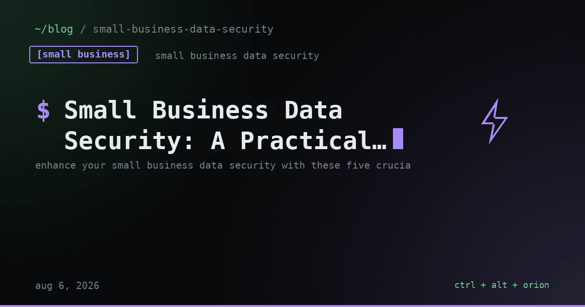 Small Business Data Security: A Practical Checklist — role based access control