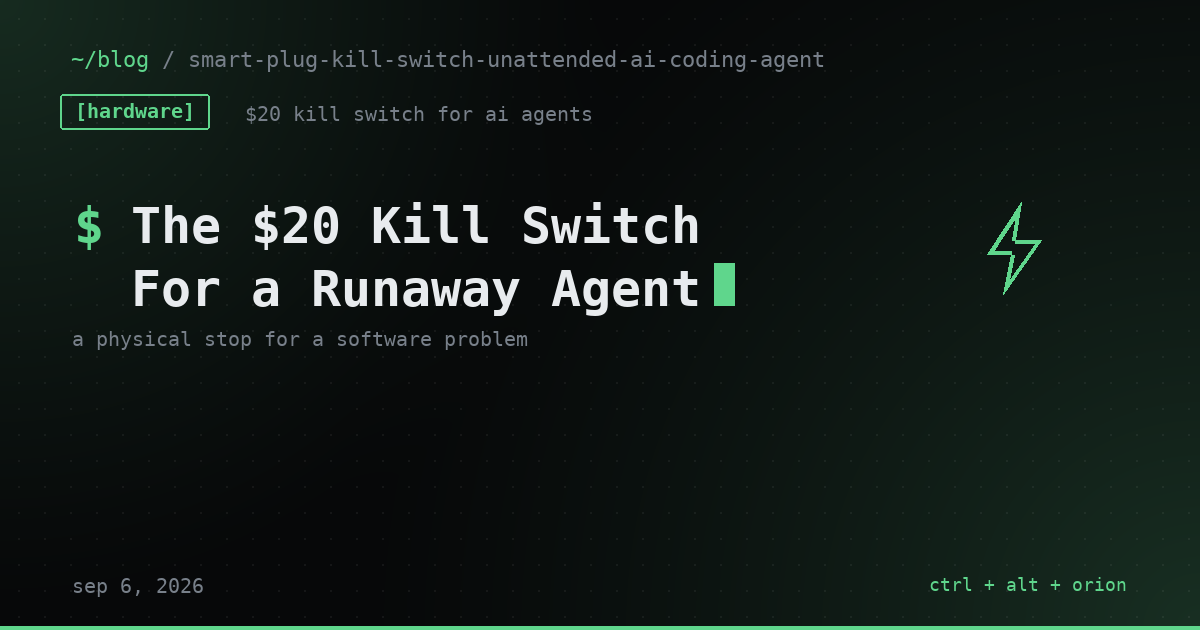 Anthropic Wants Your Coding Agent Running for Days Unattended. Buy the $20 Kill Switch First.